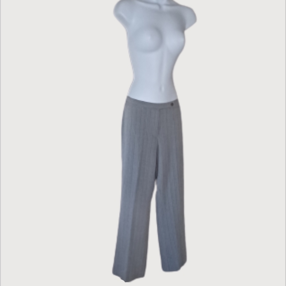 East 5th Grey and Blue Pinstripe Trousers, sz 6P